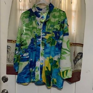 2X beautiful spring jacket made of spandex